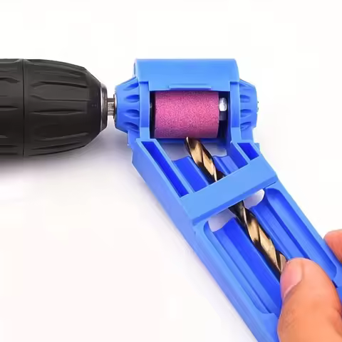 Portable 2.0-12.5mm Drill Bit Sharpening Machine Twist Drill Bit Sharpener Corundum Grinding Wheel B
