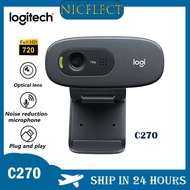 Logitech Webcam HD C270 HD 720P/30fps Gọi Video HD Màn Hình Rộng Hiệu Chỉnh Ánh Sáng HD Mic Khử Tiến