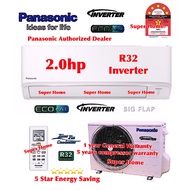 Panasonic 2.0hp Inverter Air Conditioner CS-PU18WKH &amp; CU-PU18WKH (ECO+Ai) R32 Standard Inverter Aircond