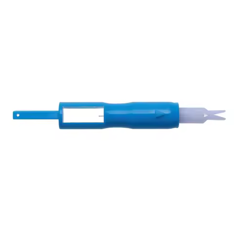 Sewing Machine Tools Compact Manual Needle Threader Embroidery Tool (Blue)