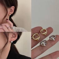 Sweet Girls Water Drop Siver Gold Buckle Piercing Earrings Ear Studs Accessory