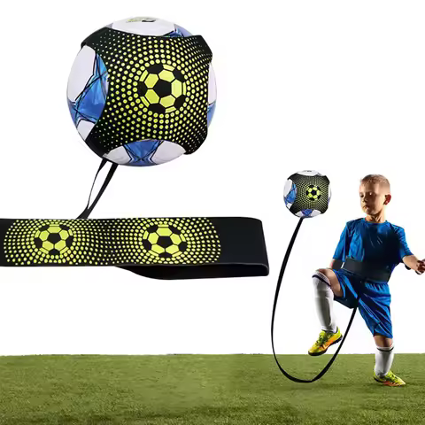 1set- Elastic Belt Soccer Ball Juggle Bags Kicking Durable Football Training Equipment Portable Adju