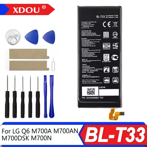 BL-T33 3000mAh Replacement Battery For LG Q6 M700A M700AN M700DSK M700N T33 BLT33 Mobile phone Batte