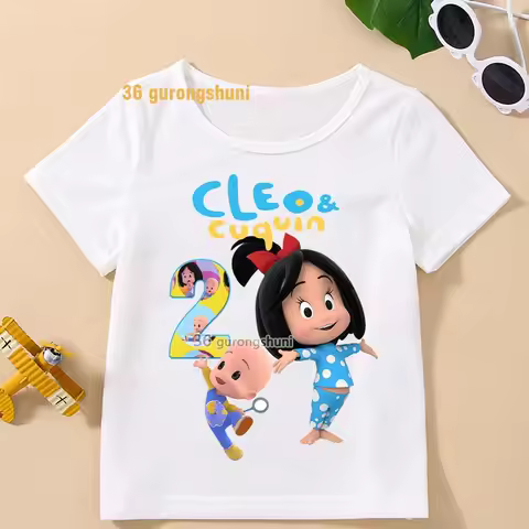 T Shirt Boys T Shirts Familia Telerin Kids Tshirt Cleo Cuquin birthday T-shirts summer Tops For Girl