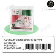 Pan-Mate Kiddy Buds Children Cotton Buds 200's Zipper Bag