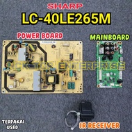 SHARP LC-40LE265M POWERBOARD MAINBOARD RDENCA474WJPZ QPWBXG464WJZZ TREPAKAI USED LC-40LE265 LC40LE26
