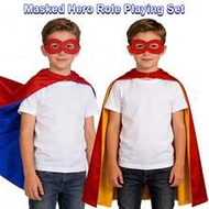 Children's Hero Cape Costume Set, Role Play Costume Set, Includes Hero Cape And Hero Mask, Halloween