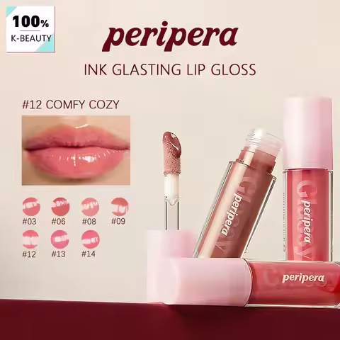 PERIPERA INK GLASTING LIP GLOSS,High Shine,Lip Plumper&Dewy Finish,Non-Drying&Lightweight Formula,Ko