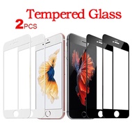 2pcs 9H 2.5D Full Cover Tempered Glass For iPhone 7 Plus Explosion-Proof Screen Protector Film For iPhone 6 6s Plus 8 8plus X Xr Xs Max