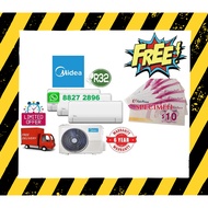 *FREE $200 NTUC Voucher* Midea R32 Inverter Syatem 3 Aircon + FREE 72 Month Warranty + FREE Delivery