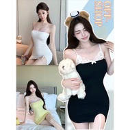 OFF SHOP New 2025 Mini Dress Short Skirt Low Collar Women's Songkran Play Set Slim And Sexy FY1190 F