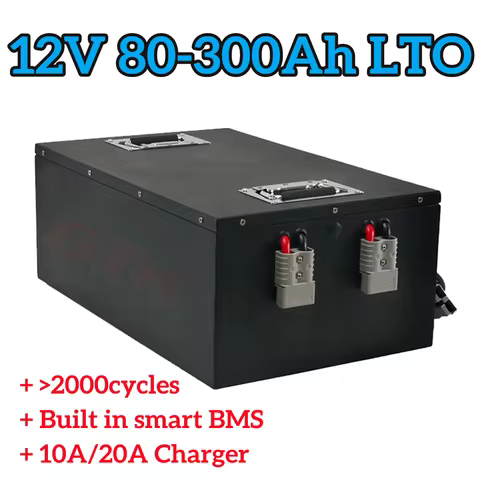 GTK 12V 200Ah LTO Battery 80Ah 100Ah 120Ah 150Ah 180Ah 250Ah 300Ah Lithium Titanate for 1KW Inverter