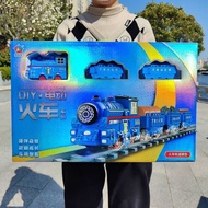 Electric Track Train Children's Toys Simulation DIY Train Set Educational Toys Car Pendulum Gifts