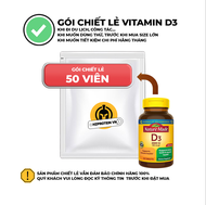[QUÀ TẶNG] SHARE LẺ NATURE MADE VITAMIN D3 2000IU VIÊN UỐNG BỔ SUNG D3 CHÍNH HÃNG MỸ