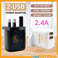 2.4A Dual USB USB Adapter USB Phone Charger Travel USB Adapter Travel Adapter Fast Charging Charger 