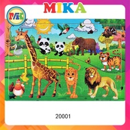 Jigsaw puzzle for children 200 wooden pieces LARGE SIZE 44.5x29.5cm - puzzle to develop children's i