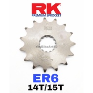 RK Front Sprocket Kawasaki ER6 520 (14T - 16T) Versys 650 Ninja 650 Z650 RK520 Depan Sprocket ER6N E