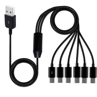 USB Charging Cable One for Six Charging Cable One Point Six in One with 6 tpye-c Interface Charging 