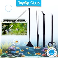 TOPOP Aquarium Glass Fish Tank Stainless Steel Coralline Algae Scraper Blade Aquatic Plant Trimming 