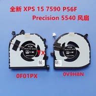 P56F 7590 0V9H8N 0F01PX Replacement New Laptop CPU GPU Cooling Fan for Dell XPS 15 9570 7590 XPS15-9