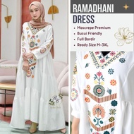 Annisa Abaya Turkey - Gamis Abaya Bordir Hitam Putih Wanita Jumbo - Gamis Syari Abaya remaja - Musl