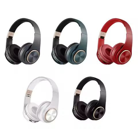 Wireless Blue tooth Headphones With Mic Noise Cancelling Wireless Subwoofer Stereo Headphones Over E