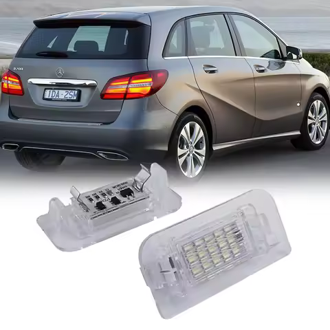 2pcs For Mercedes Benz B-Class W242 W246 11-19 SMD LED License Number Plate Light