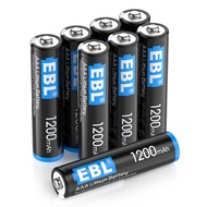 EBL 8 Pack 1200mAh 1.5V AAA Lithium Batteries, Non-Rechargeable Lithium AAA Battery - High Performan