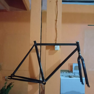 Frame fixie sport Frame + fork sepeda fixie costum model lurus model bengkok