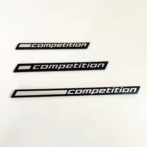 3D ABS Black Competition Logo Rear Boot Trunk Emblem Badge Sticker Decals For BMW M1 M3 M4 M5 M6 X1M