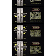 Anti-Theft Door Lock Set Stainless Steel Handle Lock Body Universal Lock Timber Door Lock Household Gate Lock Mechanical Door Lock