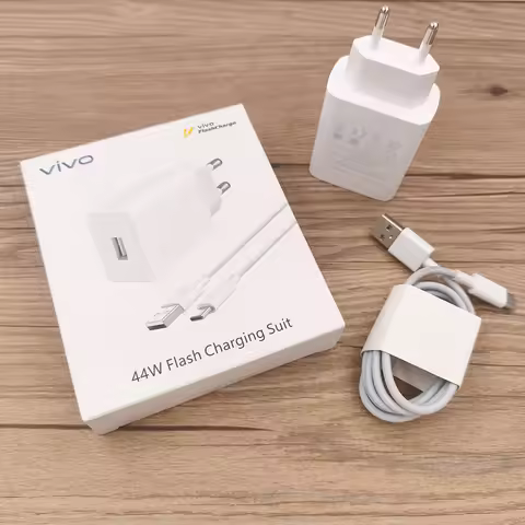 VIVO 44W EU Fast Charger Suit FlashCharge Power Adapter For VIVO X70 V25 V23e Y35 Y27 Y76 Y77 IQOO Z
