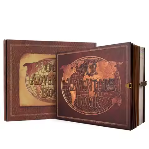 180 Page DIY Travel Photo Album Our Adventure Book Leather Retro Creative Anniversary Photo Album We