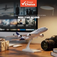 Scale 1/280 Assembly Airplane Model Compatible for Lufthansa Airbus A380, Plastic Plane Quick Build 