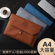 File Bag a4 File Bag Male Large Capacity File Data File Large Size Thickened Leather Storage