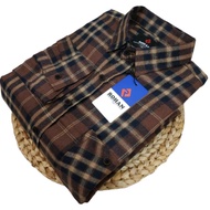 KEMEJA Jumbo Long Sleeve Flannel Shirt 2XL - 4XL Unisex