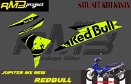 Stiker striping Yamaha Jupiter MX New Redbull