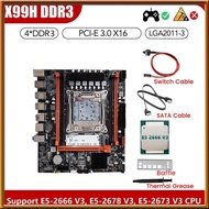 [chasoedivine.] X99H Desktop Motherboard+E5 2666 V3 CPU+Thermal Grease LGA2011-V3 B85 DDR3X4 ECC Slo
