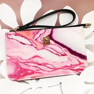 抽象粉色紫色自然紋 手挽零錢包 時尚手機包包 長款包