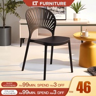 Plastic Chair Dining Chair with PP Material Kerusi Makan Back Chair Backrest Chair Cafe Chair Dining