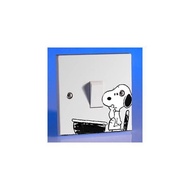 Stiker Tombol Lampu Saklar Lampu Snoopy Dog Wallstiker Wallsticker