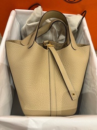 Hermes Picotin 18 trench 風衣灰