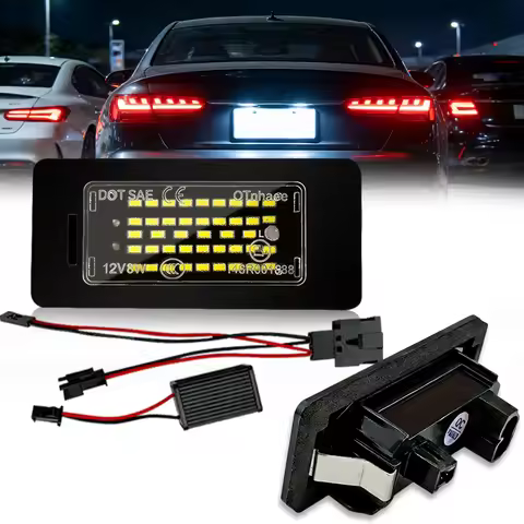 2PCS Car No Error Canbus Led License Number Plate Lights Bulb For Audi A1 A4 B8 A5 S5 A6 S6 A7 Q5 TT