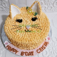 kue ulang tahun tema kucing - cat cake