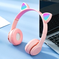 STN-28 Tai Nghe Mèo Bluetooth Chụp Tai STN28 Có Micro Âm Thanh Siêu Bass. Headphone Con Mèo Chơi Gam