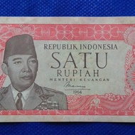 Uang Kertas Lama 1 Rupiah 1964 Original aUNC