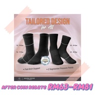 Ready Stock Aulora Socks Black/Beige 100% Original