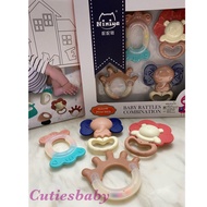 🎀Ready Stock🎀 Baby Rattles Combination 4 in 1 Set Mainnan Baby