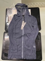 全新連吊牌 台灣桔熊 orangebear 夏藍色彈力純色口袋半透明長袖長款外套薄開衫冷氣空調針織外套運動外套 jacket cardigan ball Ol 返工上班 party dating 約會