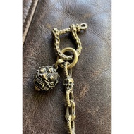 Handmade genuine brass wallet chain